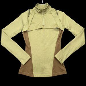 Air Jordan Womens  23 Engineered Olive Green Long Sleeve Top Quarter-Zip Size SP
